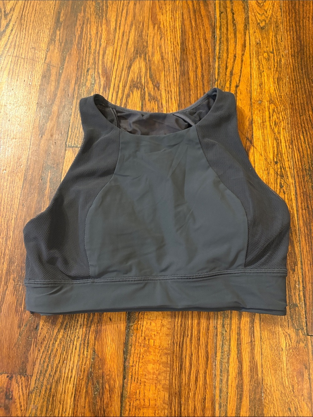 🎉Lululemon athletica Charcoal Black High-Neck Mesh Sports Bra!
